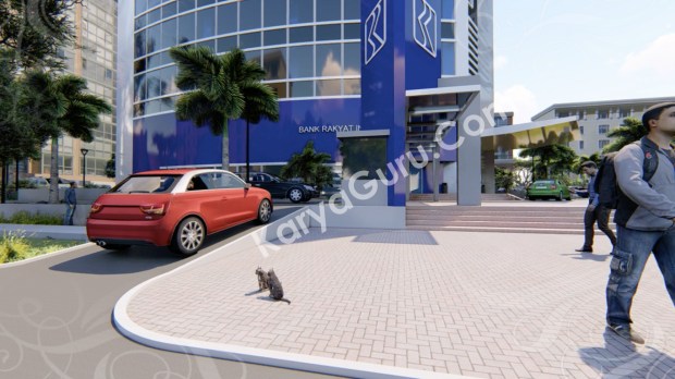 3D Modeling Rendering BRI Main Building Design