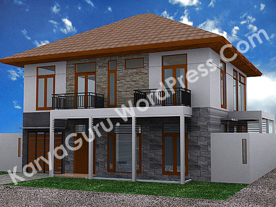 3D Modeling Rumah Tinggal Bertingkat 2 Lantai di daerah Bogor
