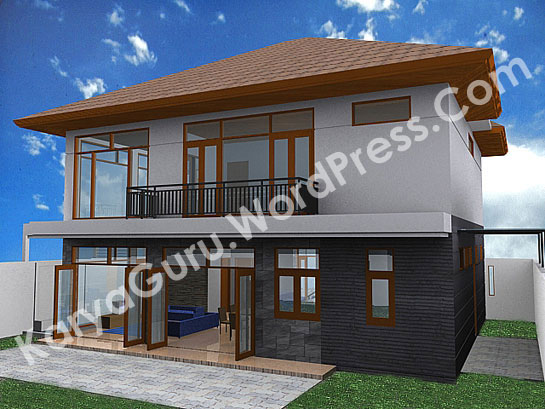 3D Modeling Rumah Tinggal 2 Lantai di daerah Bogor