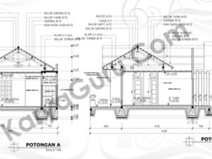 Gambar LKS AutoCAD Potongan