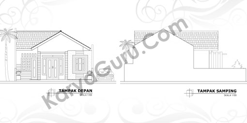 Gambar LKS AutoCAD Tampak