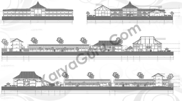 Tampak & Potongan SMKN 56 Jakarta