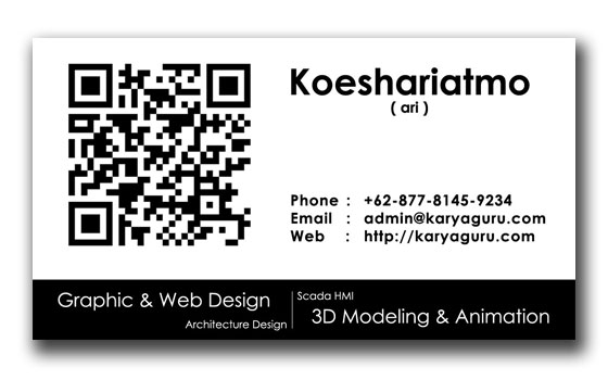 Name Card Design with QR Code Alt2