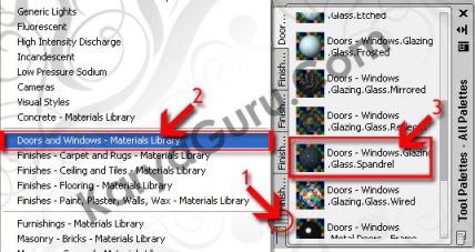 Material Kaca AutoCAD