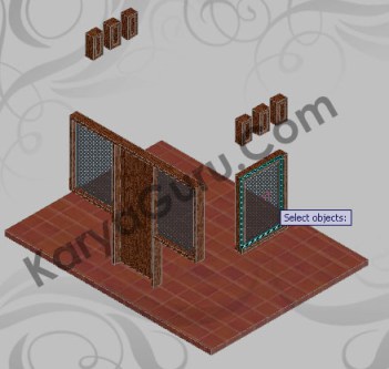 Apply Material to Object - Kaca AutoCAD