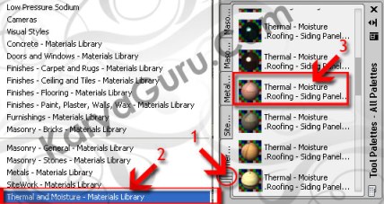 Material Atap AutoCAD