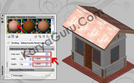 Scaling & Tiling - Atap AutoCAD