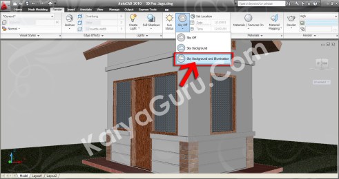 Sky Background and Illumination AutoCAD