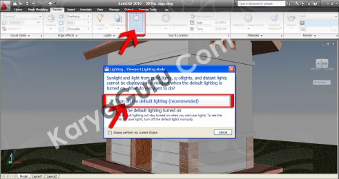 Sun Status - Turn off the default lighting AutoCAD