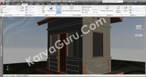 Rendering AutoCAD
