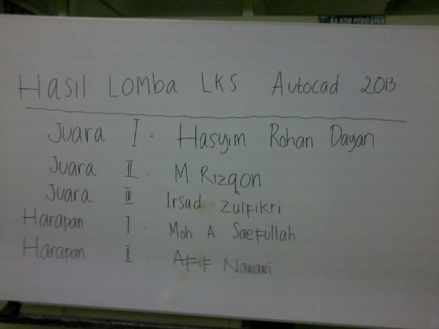 Juara LKS SMK DKI JAKARTA - CADD BUILDING 2013