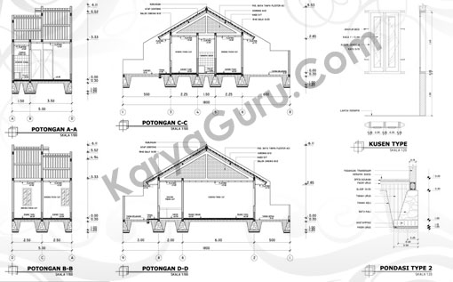 Tutorial AutoCAD Gambar Potongan Detail Rumah Tinggal