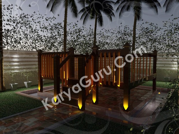 Render AutoCAD Malam 1