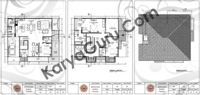 Tugas Denah Rumah 2 Lantai