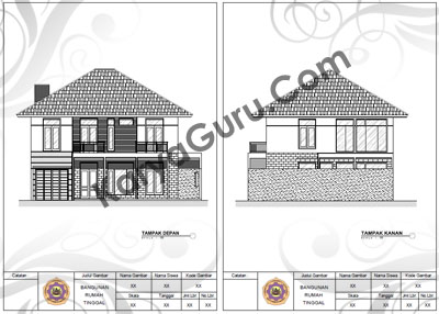 Tugas Tampak Rumah 2 Lantai