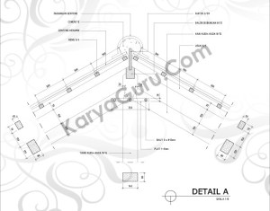 detail sambungan kuda-kuda atap rumah tinggal
