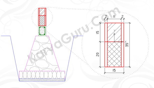gambar autocad dinding diatas sloof
