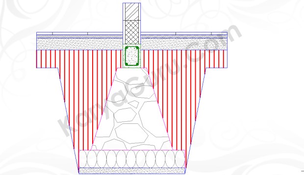 gambar autocad tanah urug