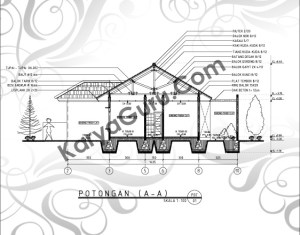potongan a-a rumah tinggal
