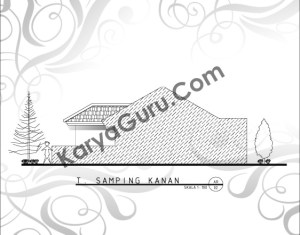 tampak samping rumah tinggal