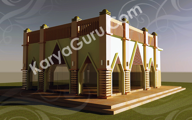 kursus render 3d model autocad
