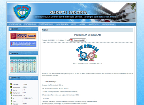 artikel online web smkn 31 jakarta