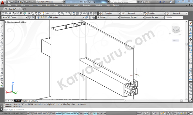 Kursus AutoCAD 3D Model Curtainwall Jakarta