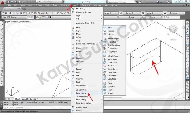 08 Tutorial AutoCAD Pisau Crusher - Union
