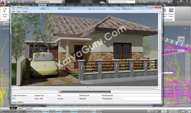 Camera1 AutoCAD 2014 Rendering Free RPC