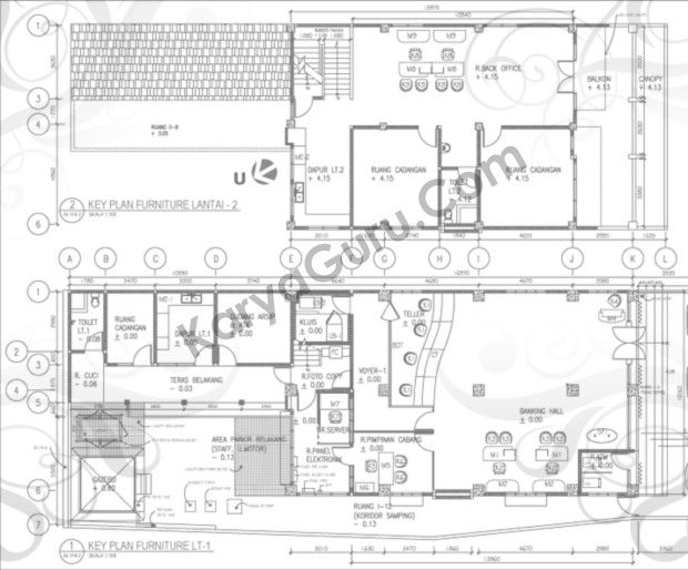 Kursus AutoCAD Interior Design - Denah Furnitur