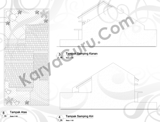 Rumah Minimalis Tampak Atas Kiri Kanan