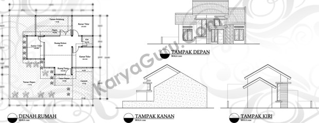 kursus autocad 2d denah tampak rumah minimalis ciomas bogor jawabarat