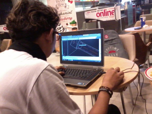 Kursus AutoCAD 3D Tower di KFC Margonda Depok JawaBarat