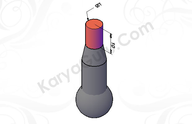 Tutorial AutoCAD CYLINDER - CYL Mechanical Part