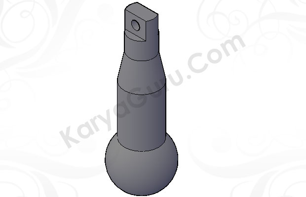 Tutorial AutoCAD SUBTRACT CYLINDER Mechanical Part