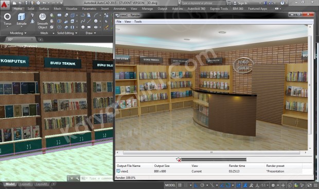 Kursus Rendering AutoCAD 2015 Interior Design