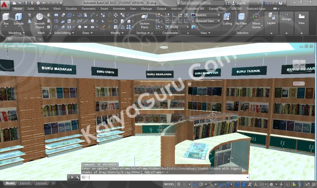 Kursus Rendering AutoCAD Interior Design