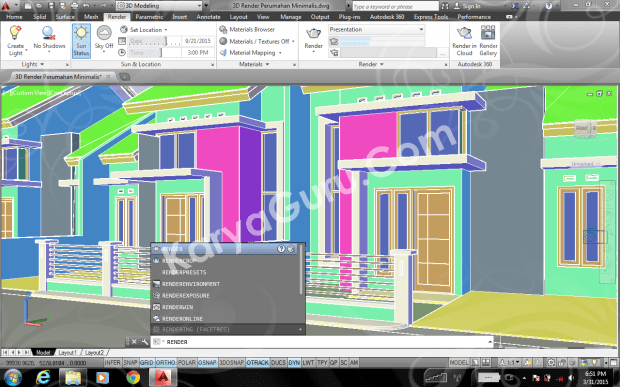 Materi AutoCAD 3D Rendering camera1