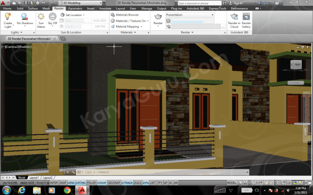 Materi AutoCAD 3D Rendering camera2
