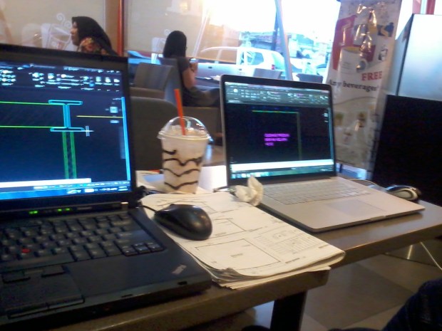 Kursus Private AutoCAD di Dunkin Donut Tamini Square Jakarta Timur.