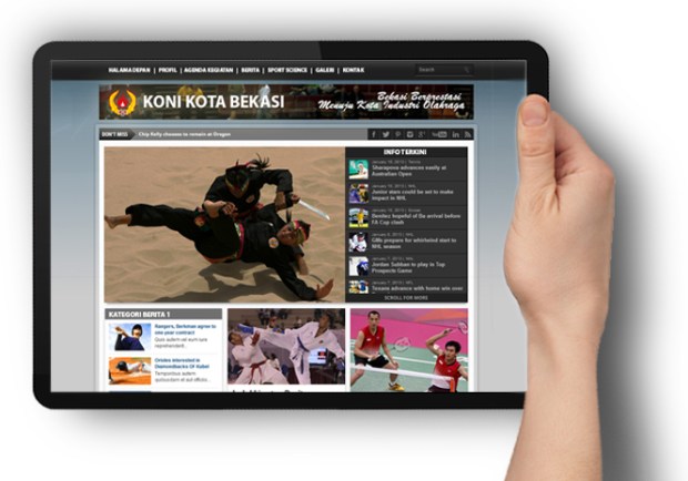 pradesain website koni kota bekasi