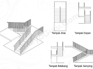 materi proyeksi ortogonal tangga