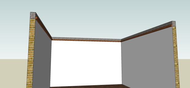 pemasangan rangka tepi plafond kaso 5x7