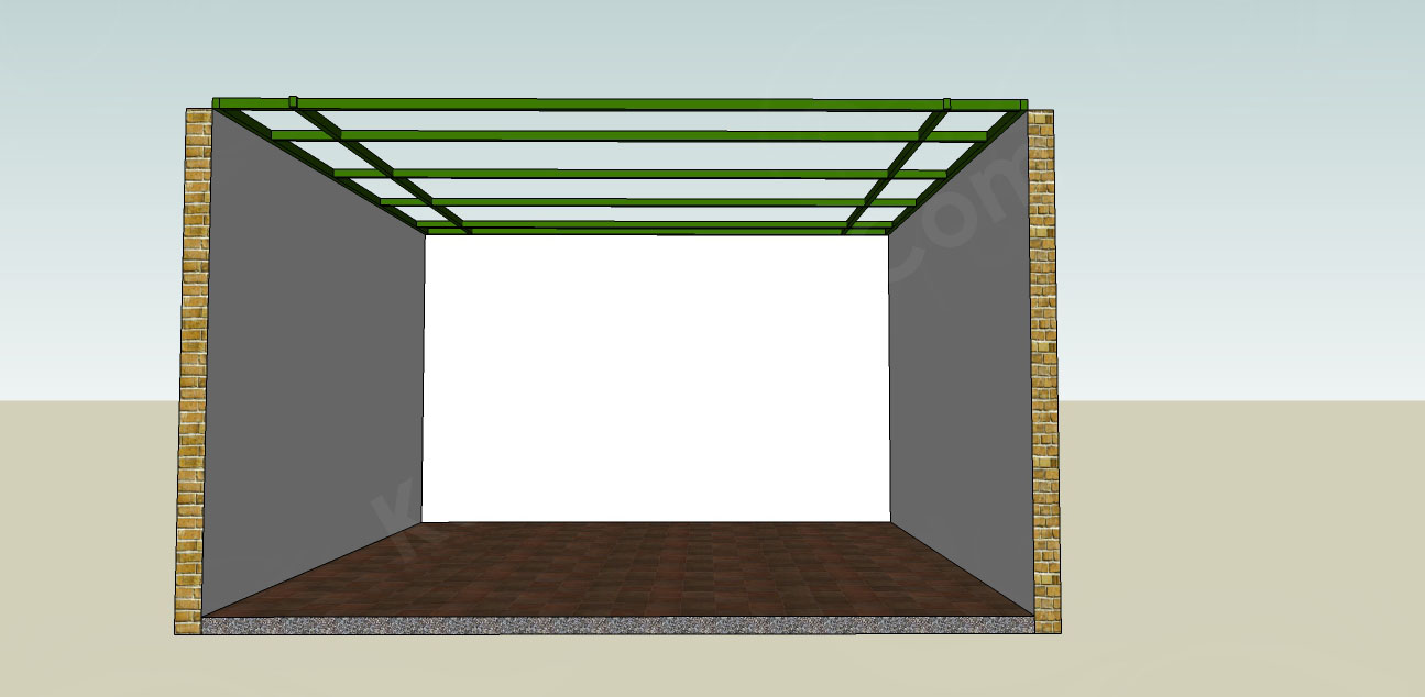 rangka plafond atas hollow 4×6