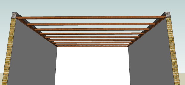 pemasangan rangka tengah plafond kaso 5x7