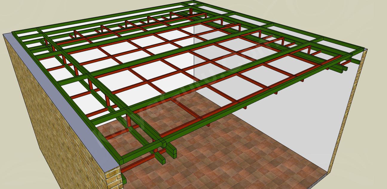 rangka plafond bawah hollow 4×6 dan 2×4