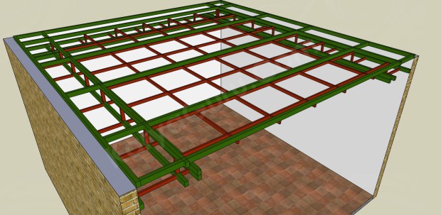 rangka plafond bawah hollow 4x6 dan 2x4