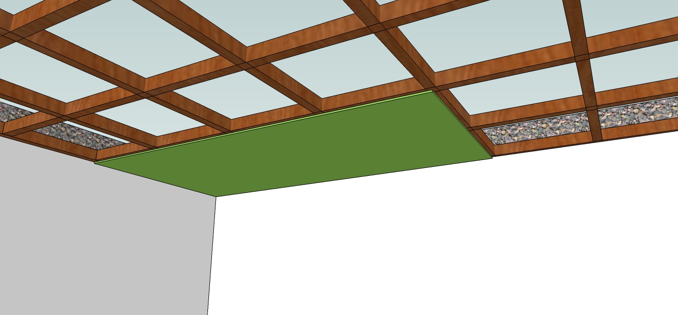 pemasangan triplek pada rangka plafond