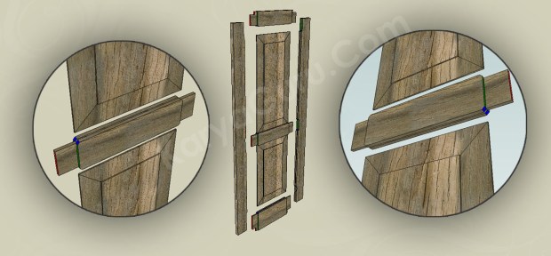 Sambungan Tengah Daun Pintu Panel