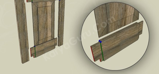 Sambungan Bawah Daun Pintu Panel